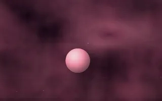 Rosette Bloom Planetfall II — dark black, pink and red galaxy background, variation II