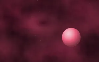 Ruby Cascade Planetfall III — dark black, pink and red galaxy background, variation III