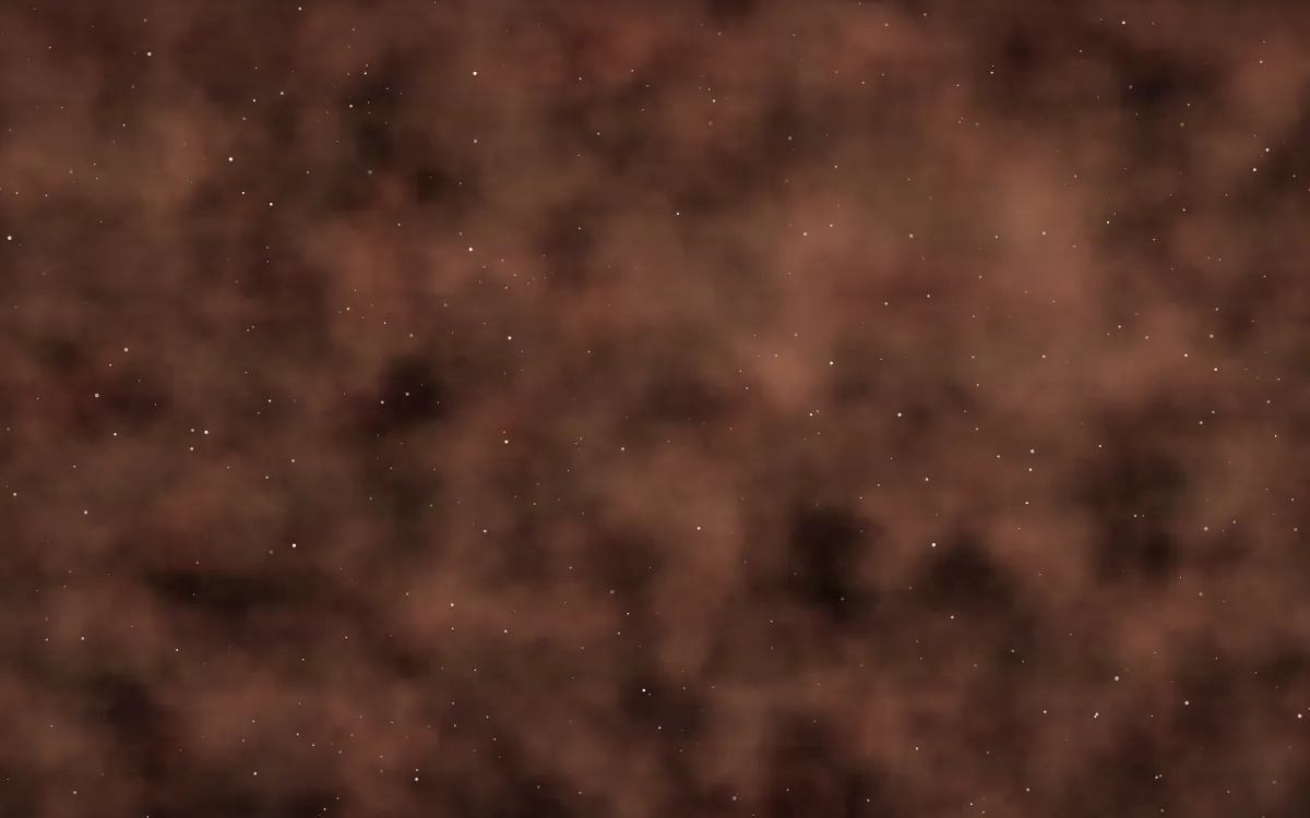 Salmon Shoal Nebula — dark black and orange galaxy background