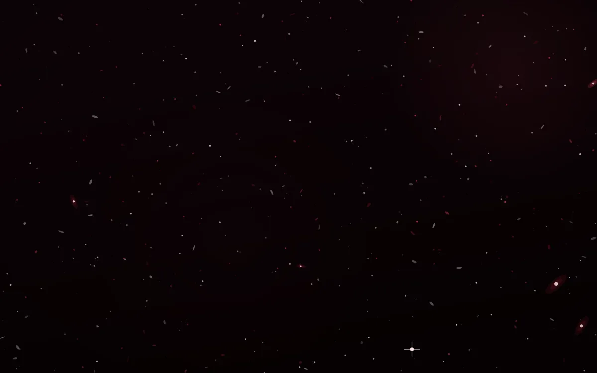 Scarlet Abyss Deep Field — dark black and red galaxy background