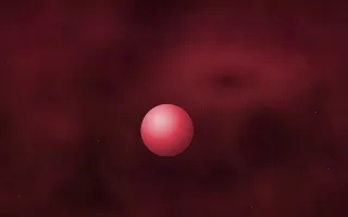 Scarlet Abyss Planetfall — dark black and red galaxy background