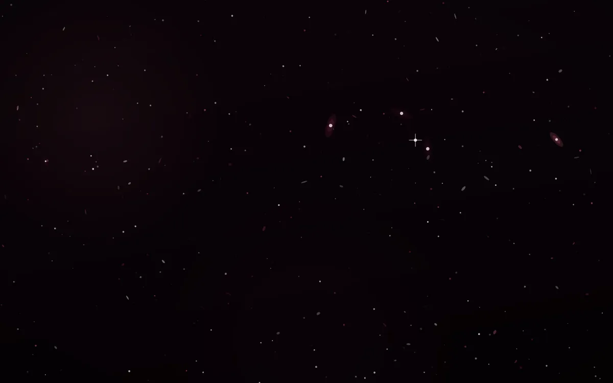 Wine-Dark Deep Deep Field — dark black, pink and red galaxy background