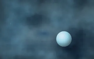 Ice Giant — dark black, blue and teal galaxy background