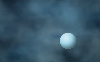 Ice Giant II — dark black, blue and teal galaxy background, variation II