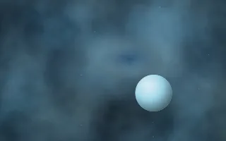 Ice Giant III — dark black, blue and teal galaxy background, variation III