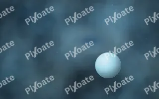 Ice Giant III — dark black, blue and teal galaxy background, variation III