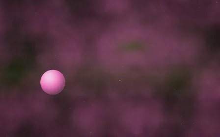 Abell Bloom Planetfall — dark black and pink galaxy background