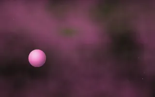 Abell Bloom Planetfall III — dark black and pink galaxy background, variation III