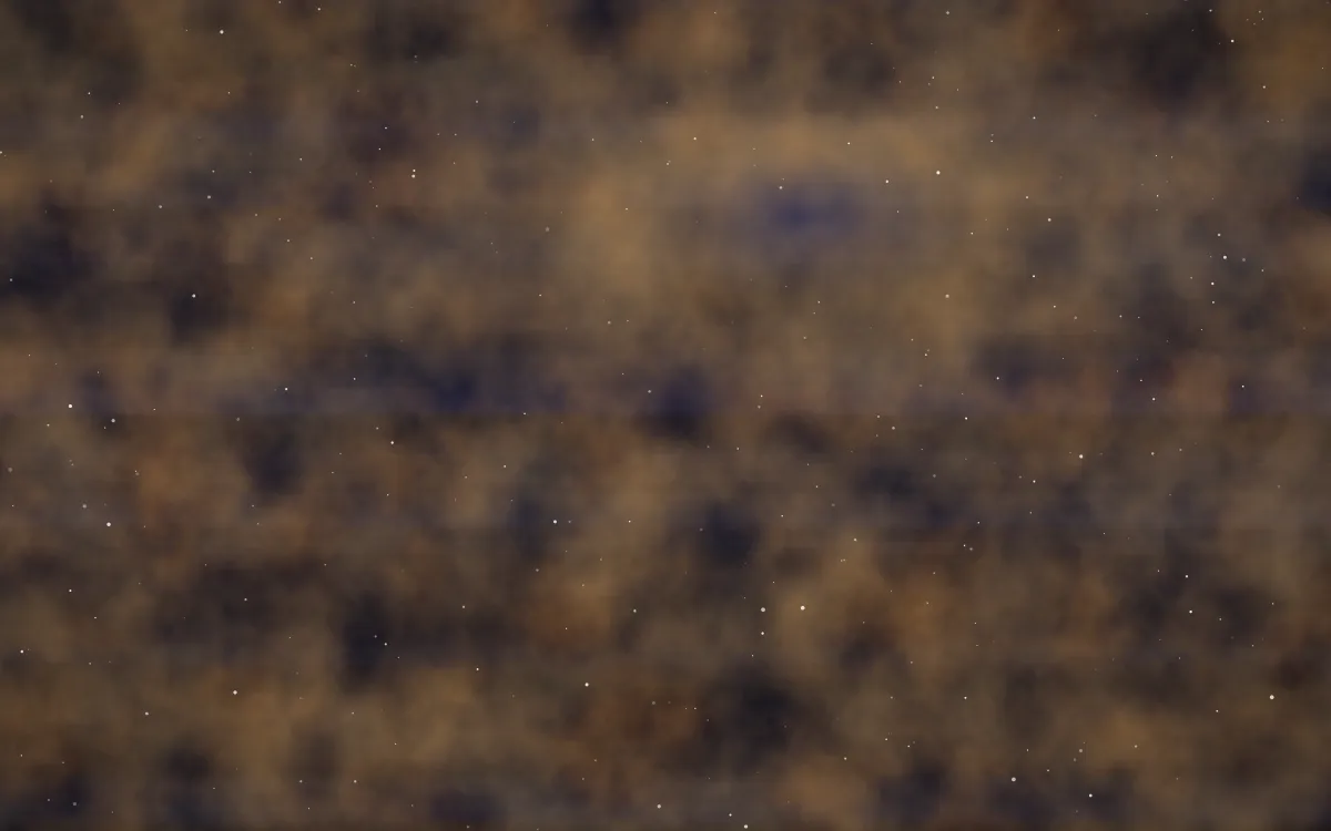 Amber Over Indigo Nebula — dark black, brown and orange galaxy background