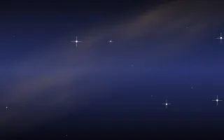 Amber Over Indigo Star Veil — dark black, blue and orange galaxy background