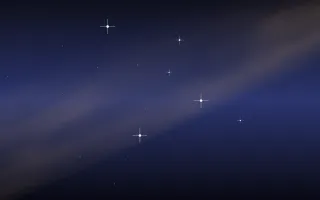 Amber Over Indigo Star Veil II — dark black, blue and orange galaxy background, variation II