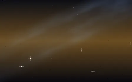Antennae Clash Star Veil — dark black, brown and blue galaxy background