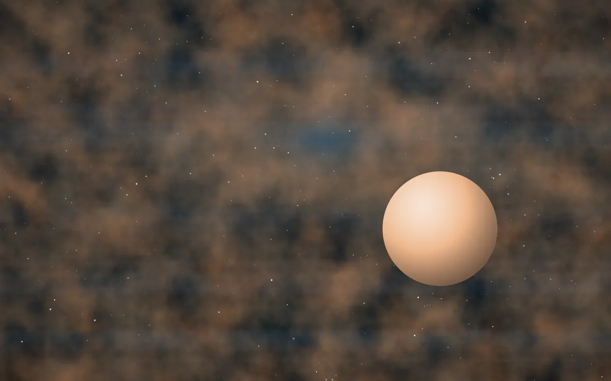 Apricot Cerulean Planetfall — dark black and orange galaxy background