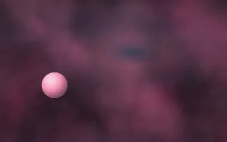 Cerise Arctic Planetfall II — dark black and pink galaxy background, variation II