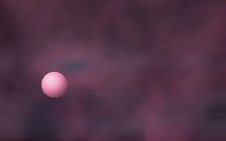 Cerise Arctic Planetfall III — dark black and pink galaxy background, variation III