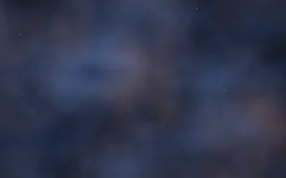 Copper On Cobalt Nebula — dark black, brown and blue galaxy background