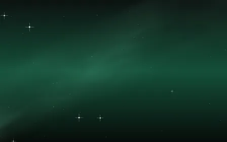 Crimson Emerald Field Star Veil — dark black and green galaxy background