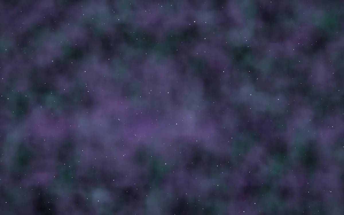 Emerald Violet Shroud Nebula — dark black, green and purple galaxy background