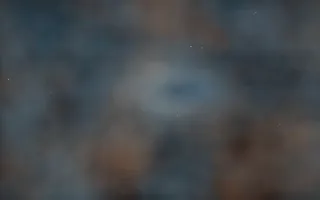 Frostfire Remnant Nebula III — dark black, brown and blue galaxy background, variation III