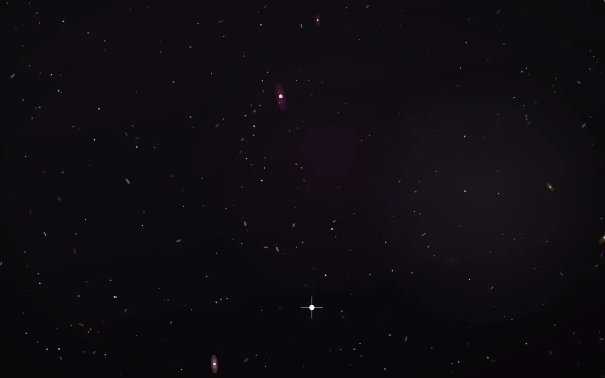 Gilded Fuchsia Deep Field — dark black, brown and pink galaxy background