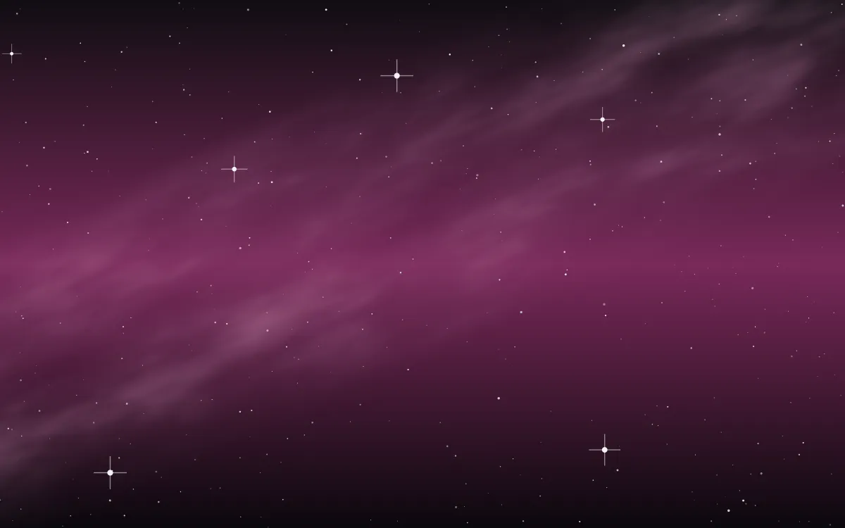 Gilded Fuchsia Star Veil — dark black and pink galaxy background