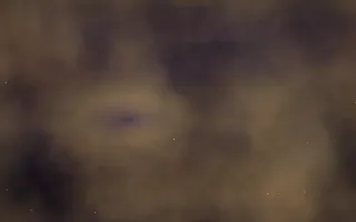 Gilded Trifid Nebula — dark black, brown and orange galaxy background
