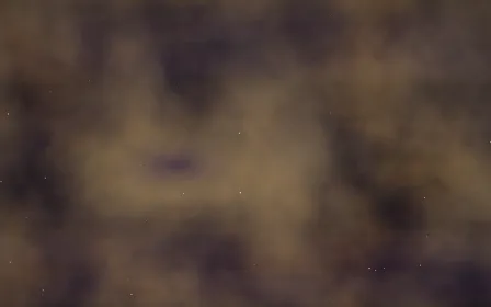 Gilded Trifid Nebula — dark black, brown and orange galaxy background