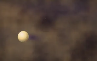 Gilded Trifid Planetfall — dark black, brown and orange galaxy background