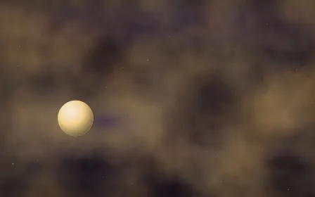 Gilded Trifid Planetfall — dark black, brown and orange galaxy background