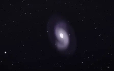 Heather And Sulfur Spiral — dark black, purple and white galaxy background