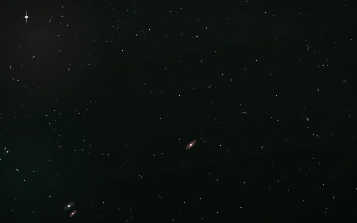 Jade And Garnet Deep Field — dark black, pink and red galaxy background