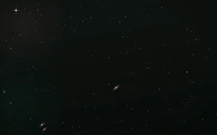 Jade And Garnet Deep Field — dark black, pink and red galaxy background