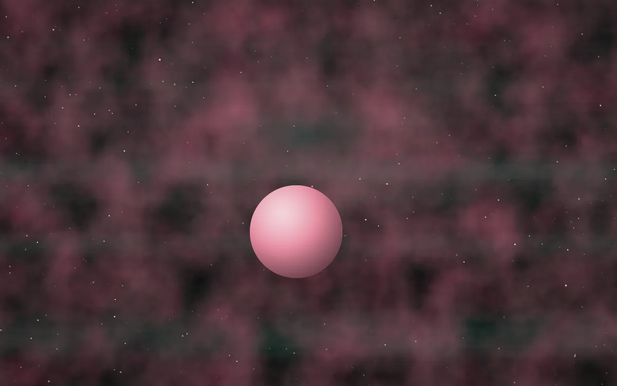 Jade And Garnet Planetfall — dark black, pink and red galaxy background