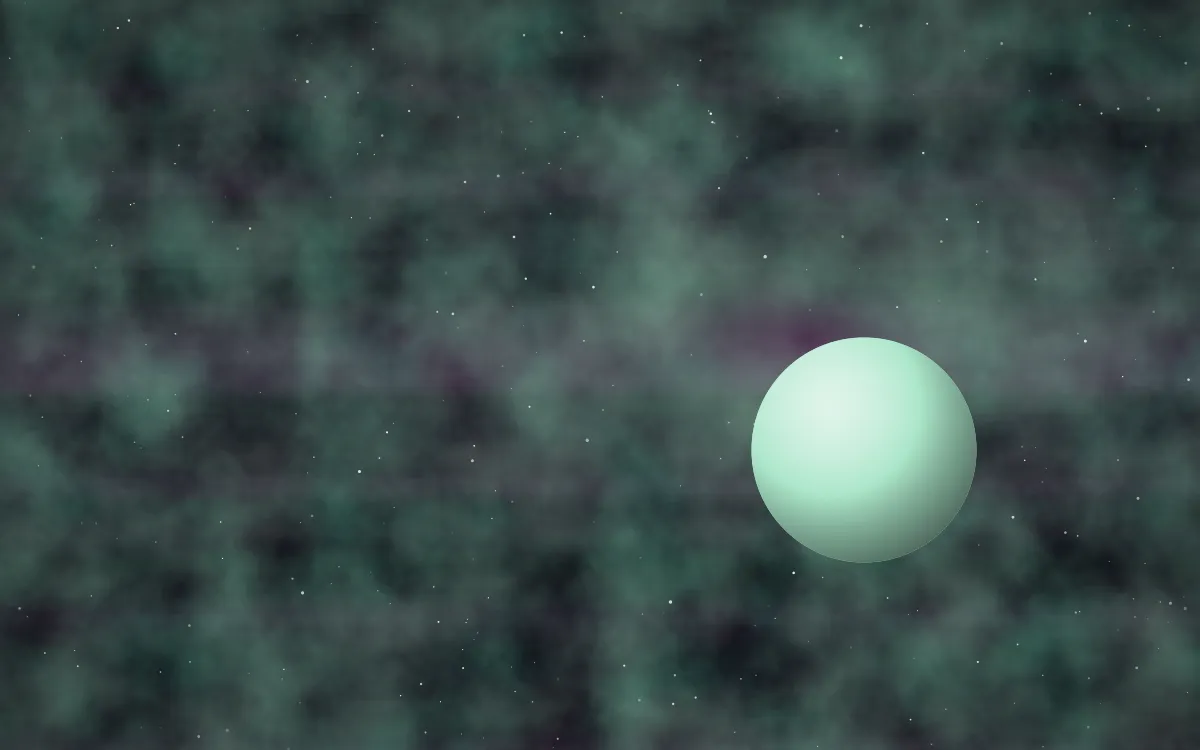 Mint Mulberry Planetfall — dark black and green galaxy background
