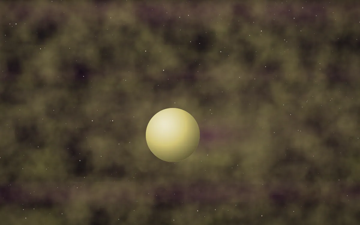 Olive And Plum Planetfall — dark black, yellow and gold galaxy background