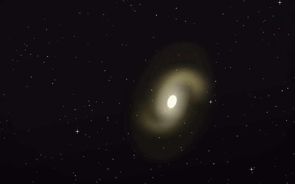 Olive And Plum Spiral — dark black, yellow and white galaxy background