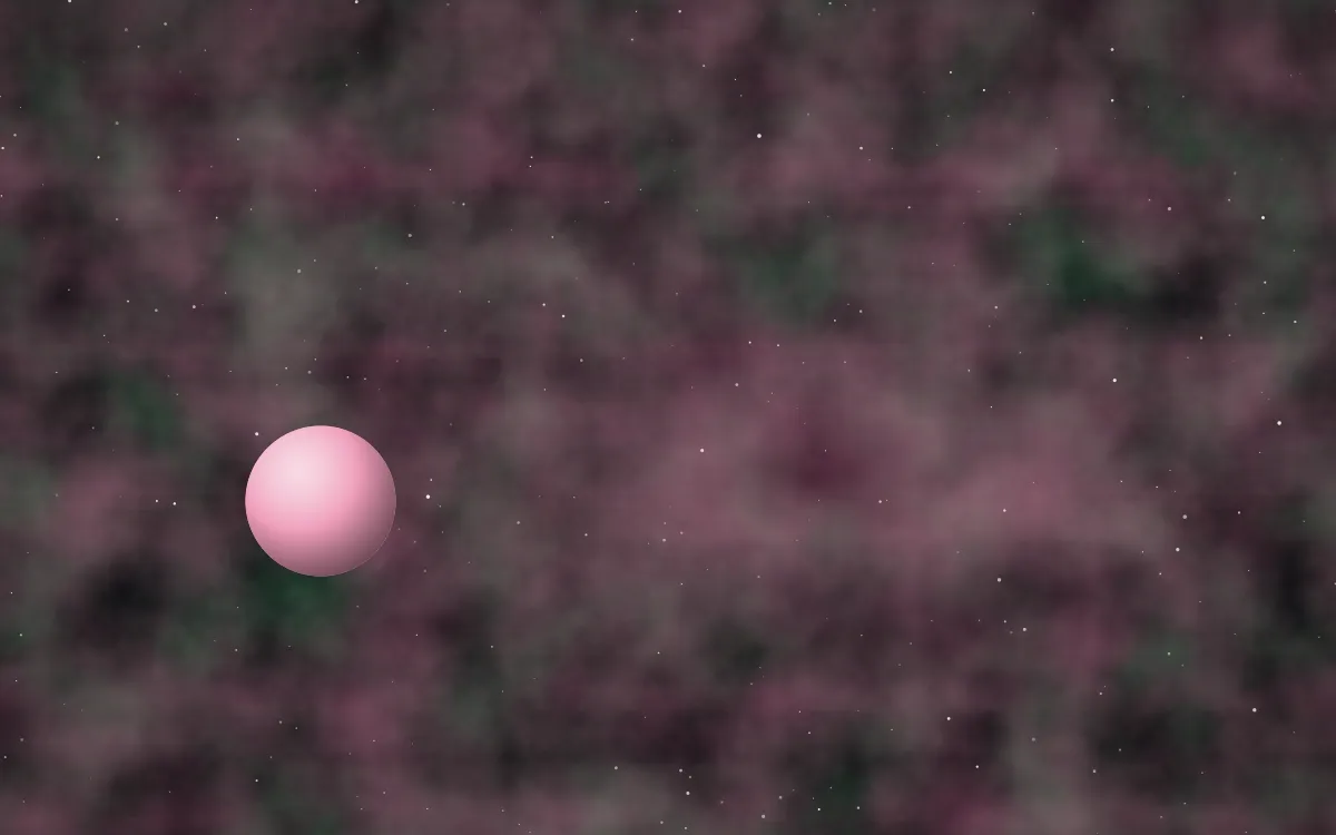 Rosette Spring Planetfall — dark black, green and pink galaxy background