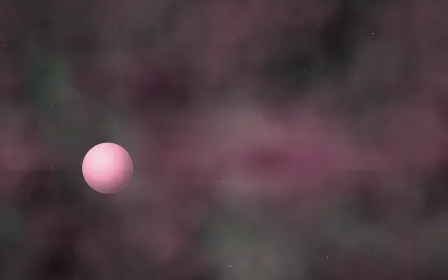 Rosette Spring Planetfall — dark black, green and pink galaxy background