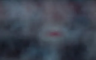 Ruby Glacier Nebula II — dark black and blue galaxy background, variation II