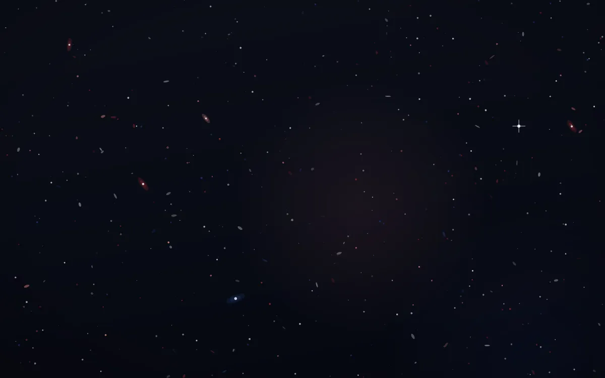 Scarlet Azure Deep Field — dark black and red galaxy background