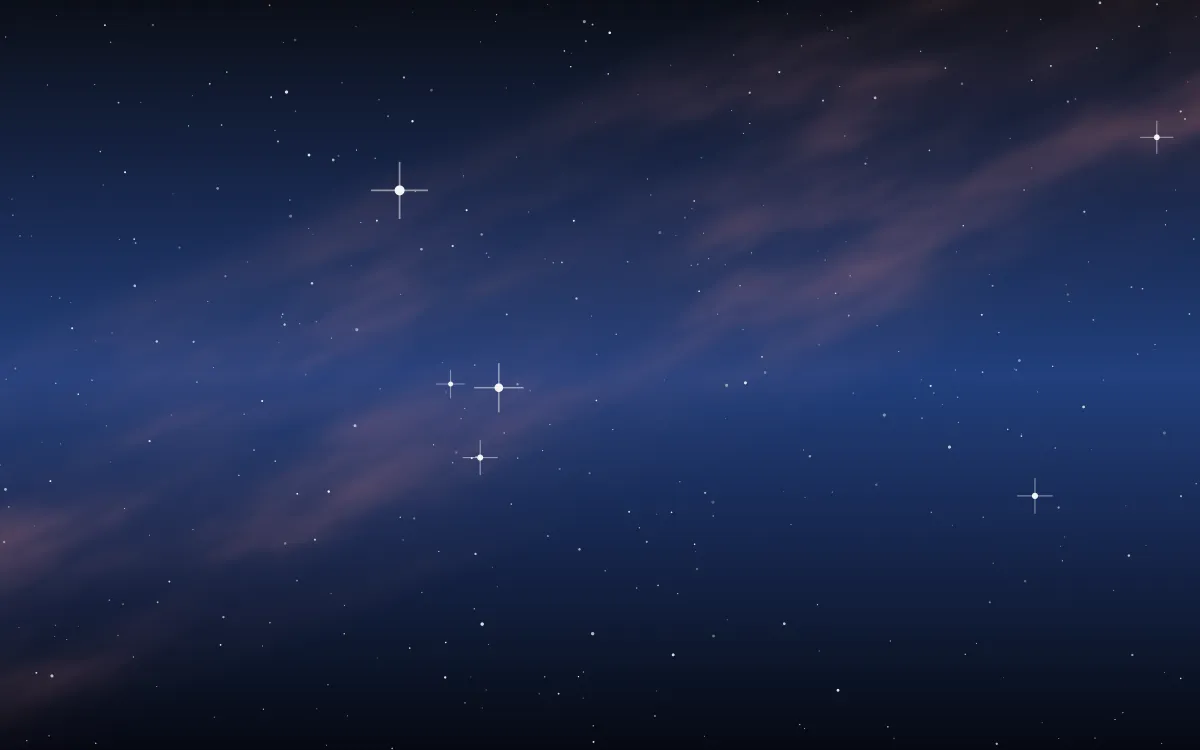 Scarlet Azure Star Veil — dark black, blue and red galaxy background