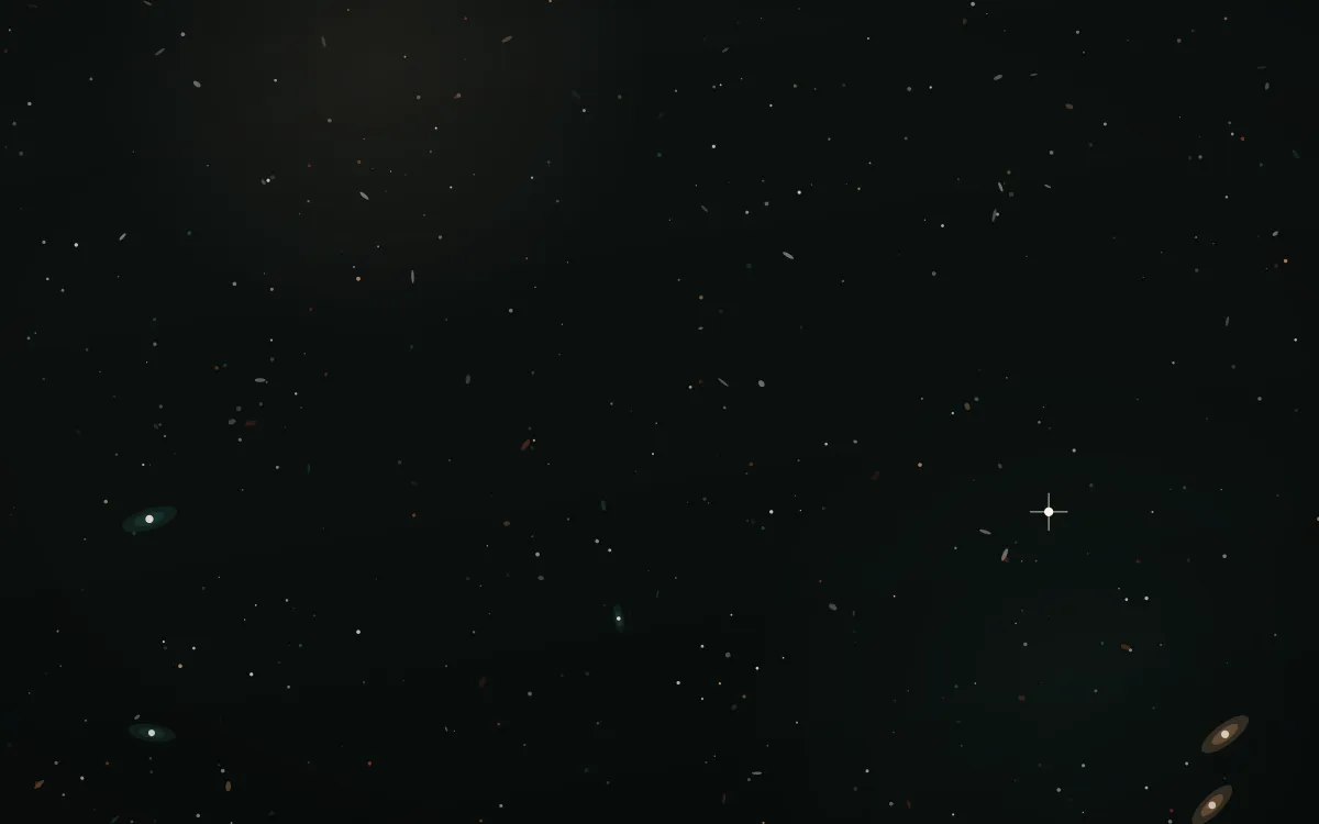 Verdigris And Rust Deep Field — dark black, brown and orange galaxy background