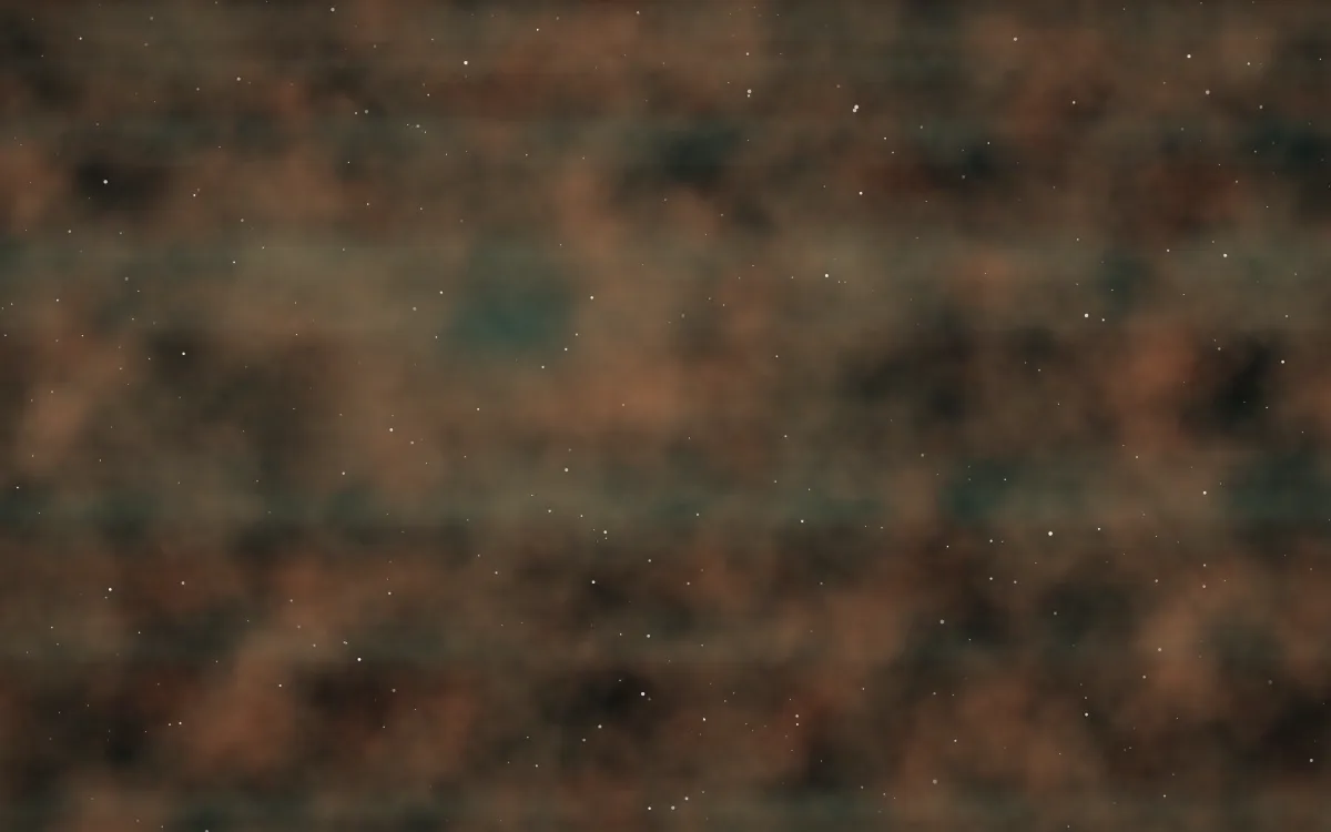 Verdigris And Rust Nebula — dark black, brown and orange galaxy background