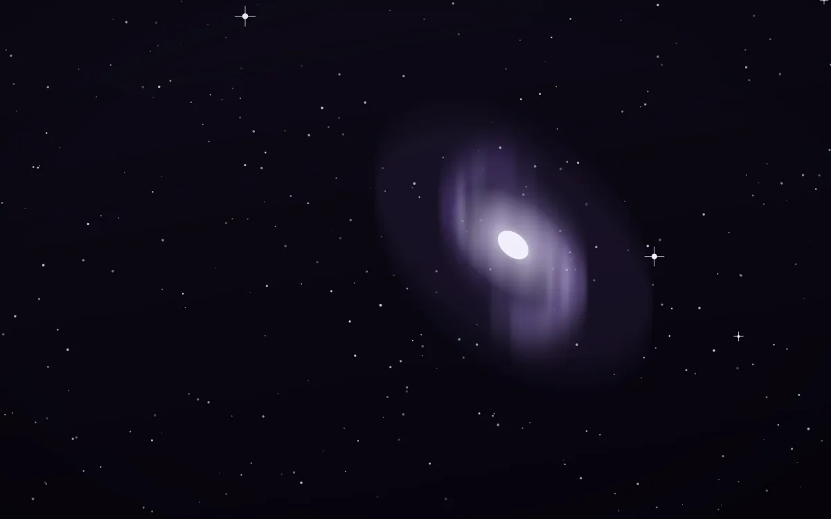 Amethyst Veins Spiral — dark black, purple and white galaxy background