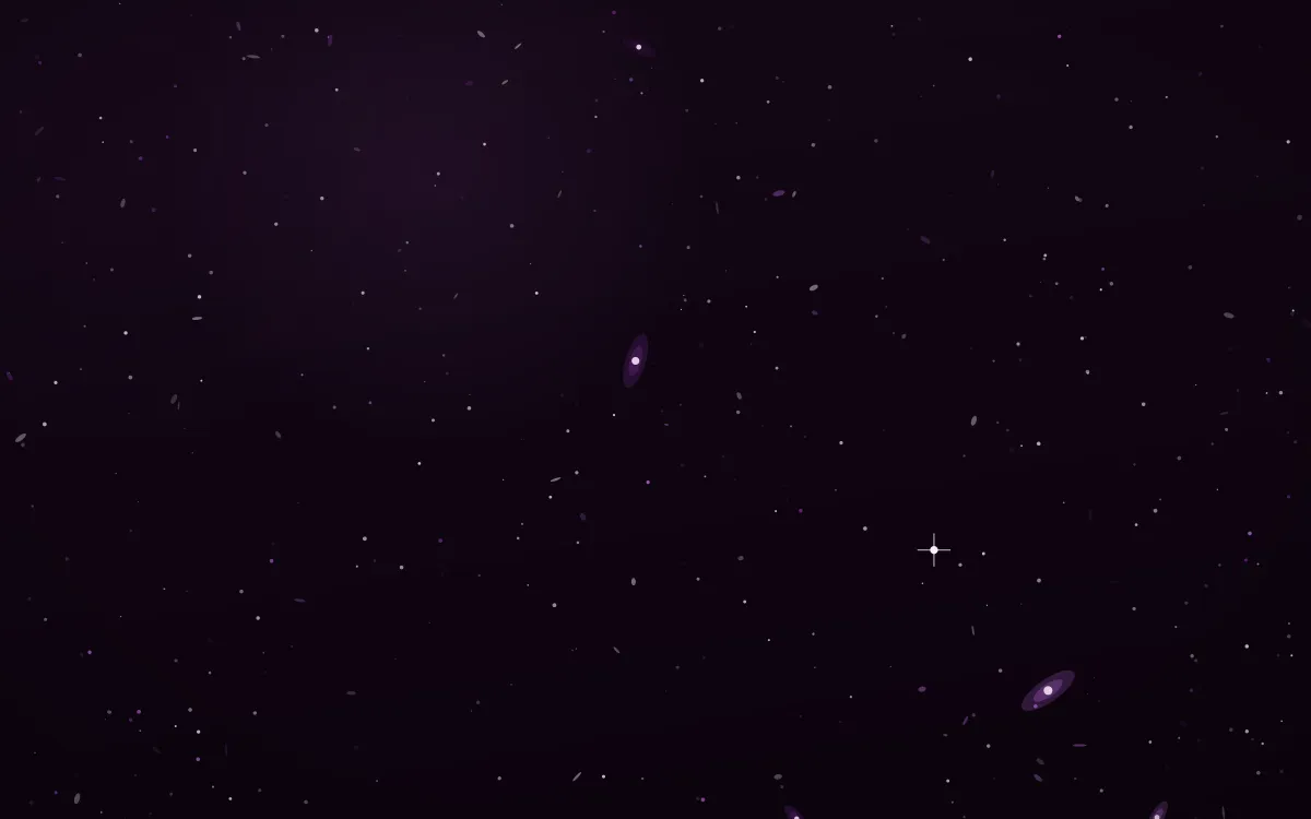 Byzantium Arc Deep Field — dark black and purple galaxy background