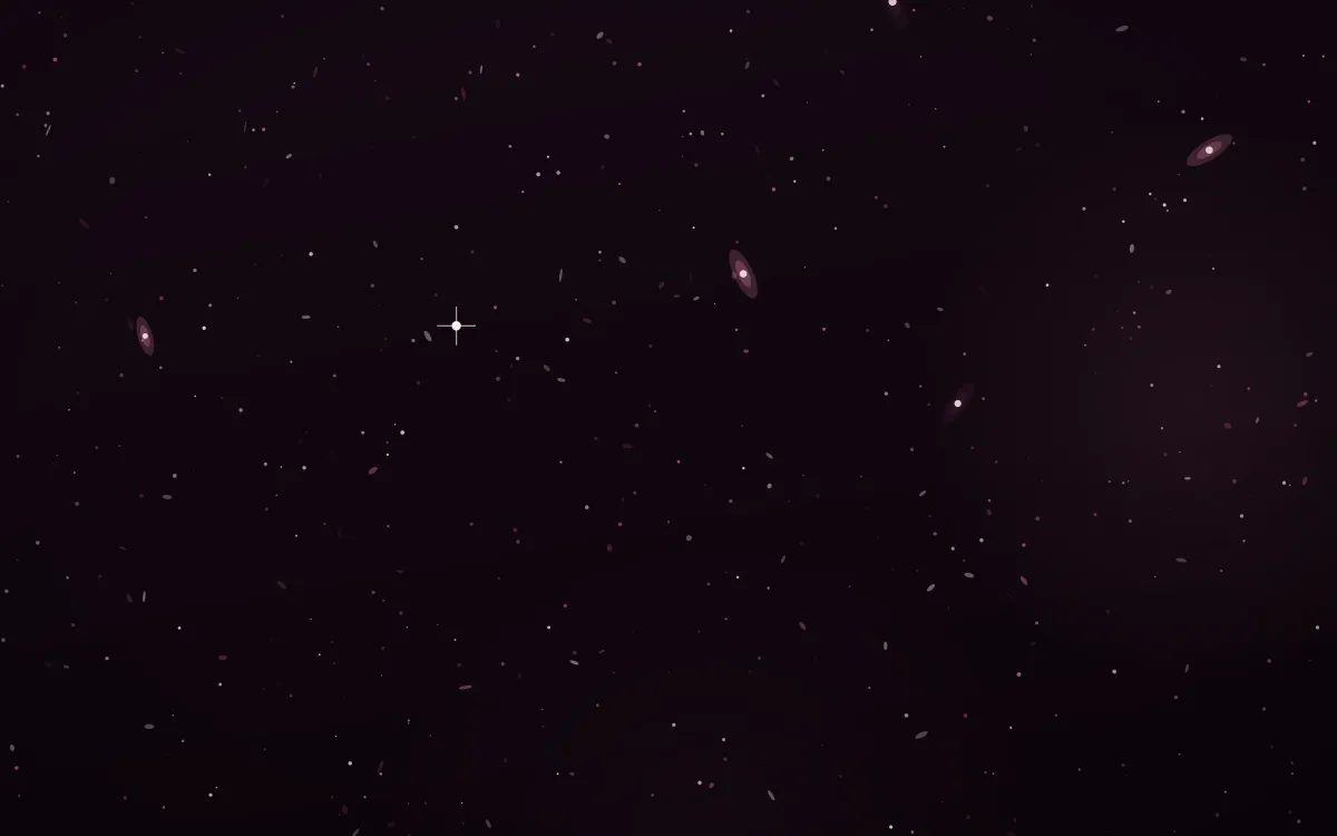 Dahlia Void Deep Field — dark black and pink galaxy background