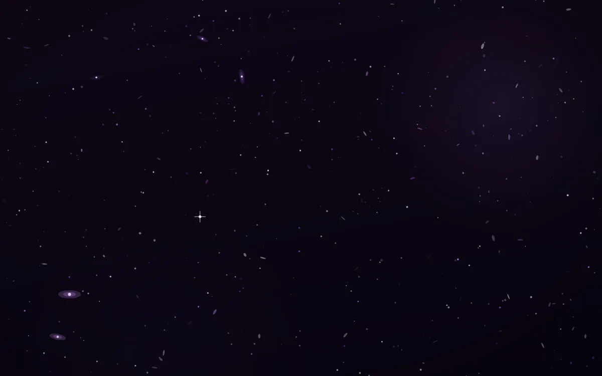 Heliotrope Wake Deep Field — dark black and purple galaxy background