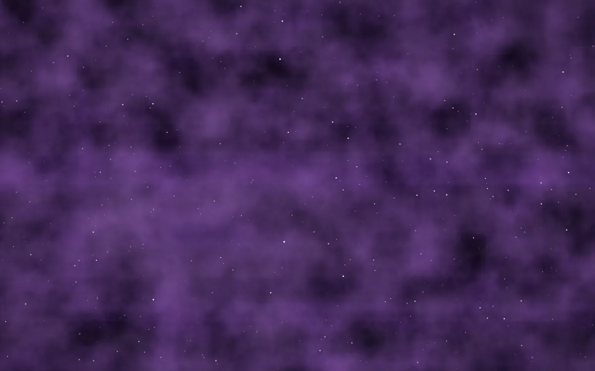 Heliotrope Wake Nebula — dark black and purple galaxy background