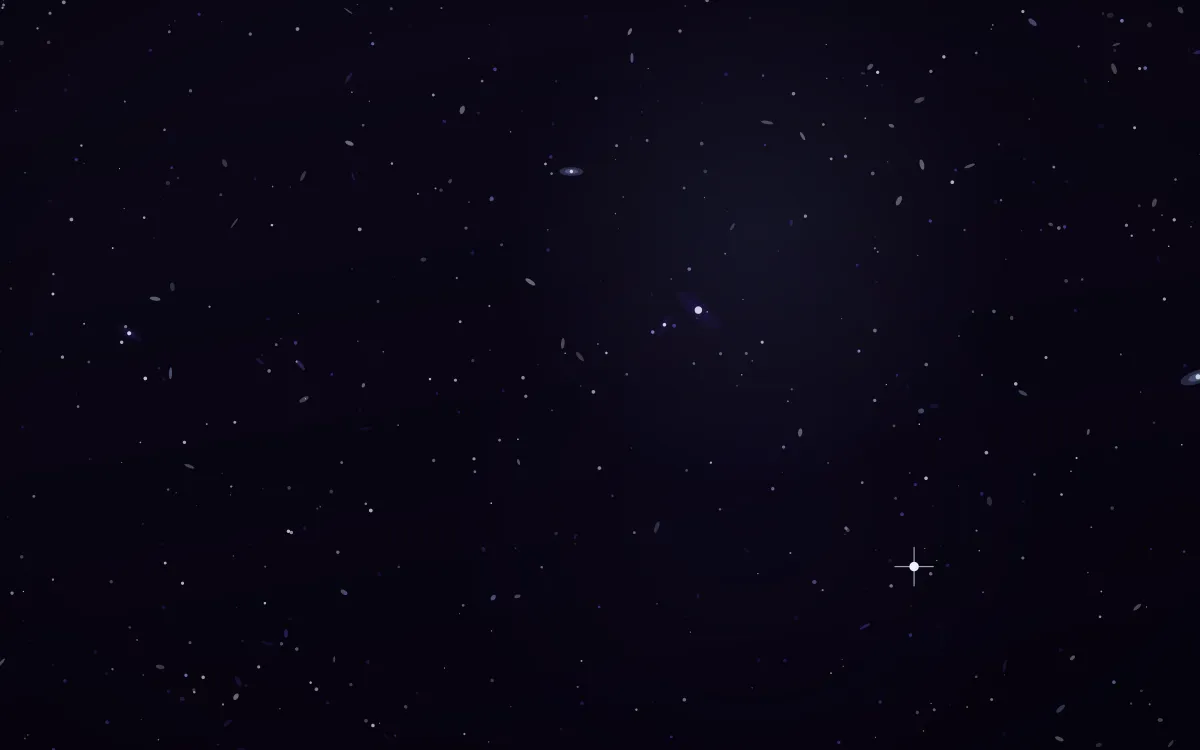Iris Well Deep Field — dark black and blue galaxy background