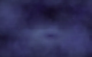 Iris Well Nebula — dark black and blue galaxy background